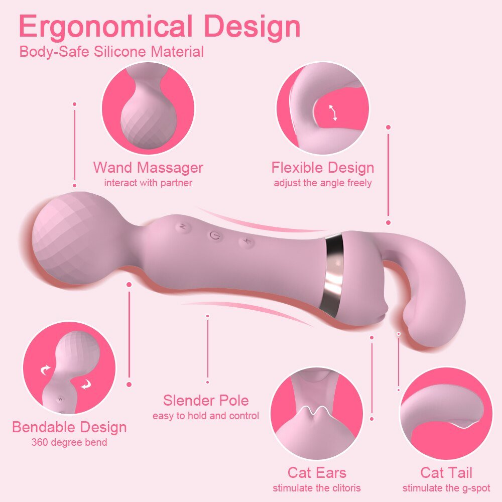 Vibrador Varinha Estimuladora de Clitoris e Ponto G - prazervip